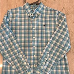 Boy’s Vineyard Vines Blue Plaid Shirt